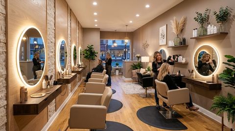 Illustration of Roberts Styling Center, beauty salon in Shamokin, PA